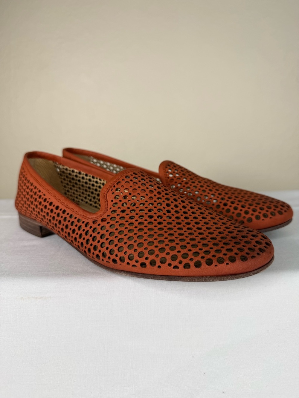 Frye Jillian Perf Perforated Slip On Leather Loafers Flats Shoes Size 9.5